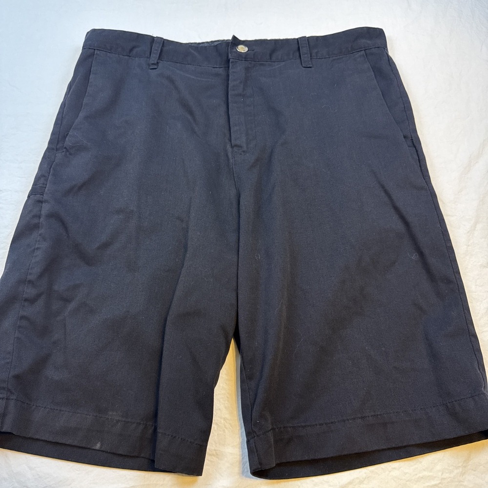 Ron Jon Surf Shop Shorts Mens 33 BLACK Casual Walk Shorts Zip Pocket